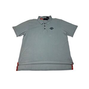 Harley Davidson Motor Cycles‎ Genuine Polo Shirt Mens XL Cotton Gray Logo